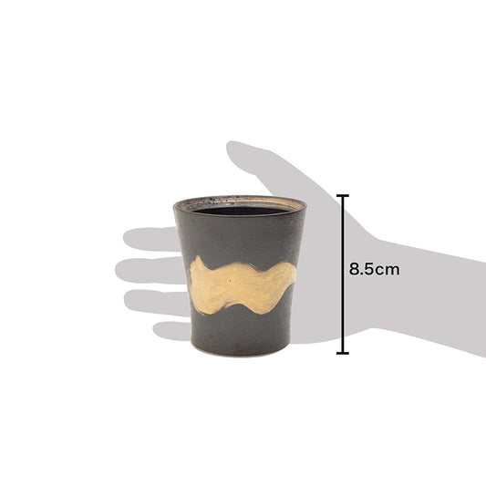 波佐見焼 ワビカップ スリム 金刷毛 フリーカップ 300ml