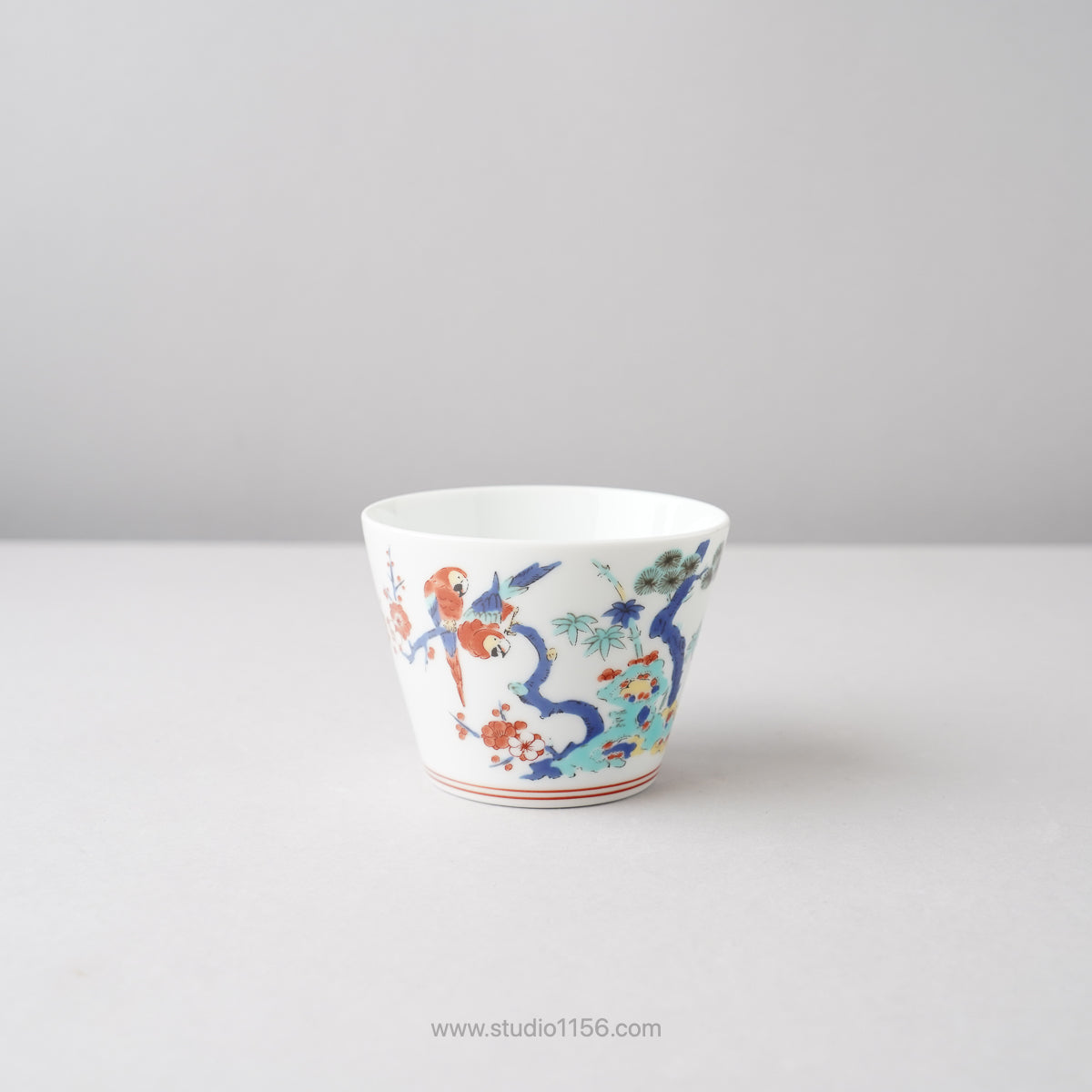 波佐見焼 BARBAR 蕎麦猪口大辞典 色絵 そばちょこ 8cm/170ml