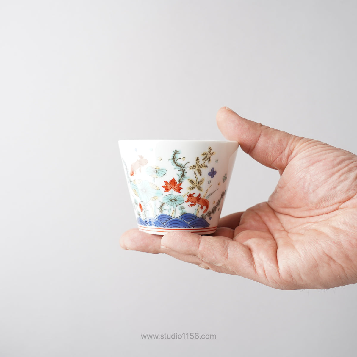 波佐見焼 BARBAR 蕎麦猪口大辞典 色絵 そばちょこ 8cm/170ml