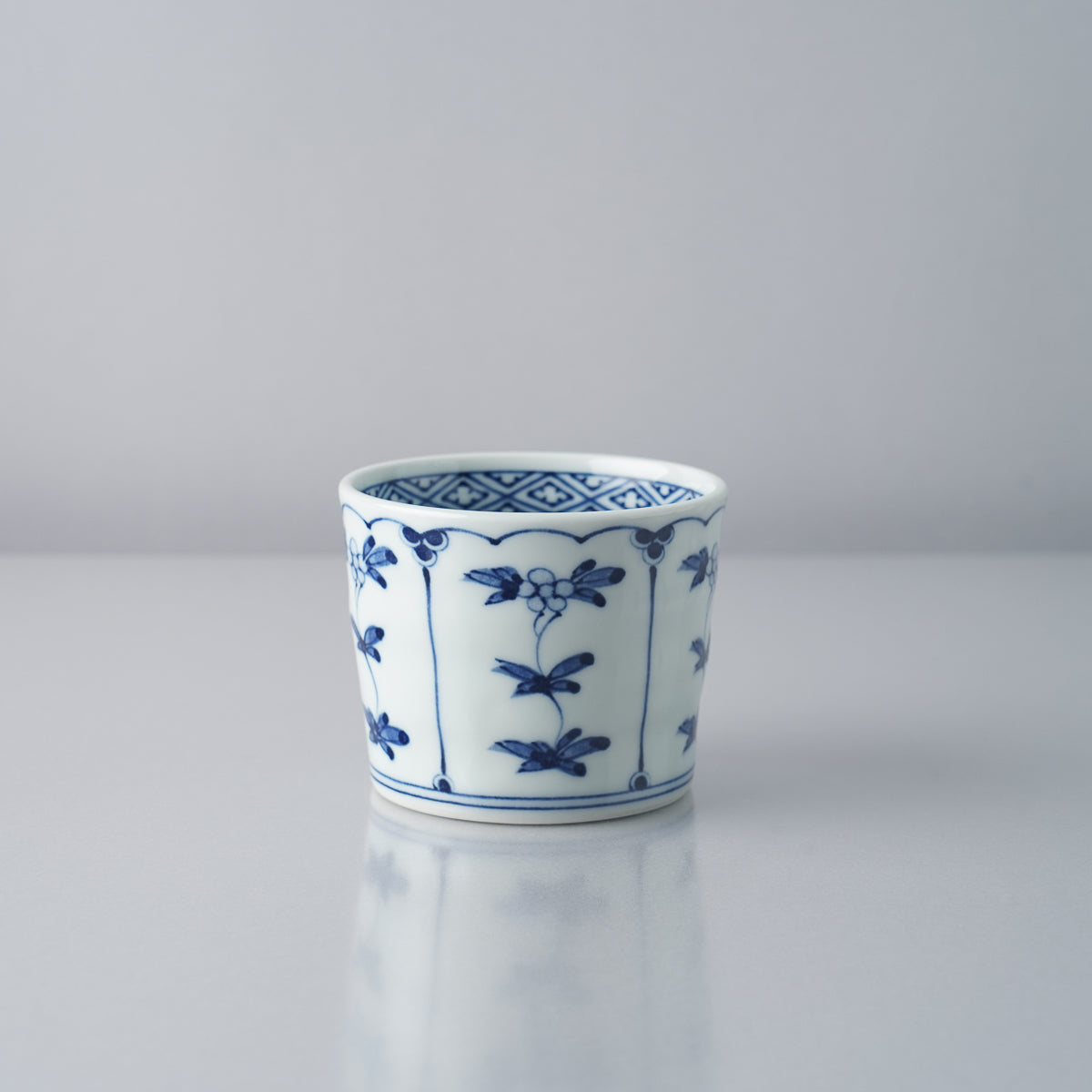 波佐見焼 染付 手彫そば猪口 190ml