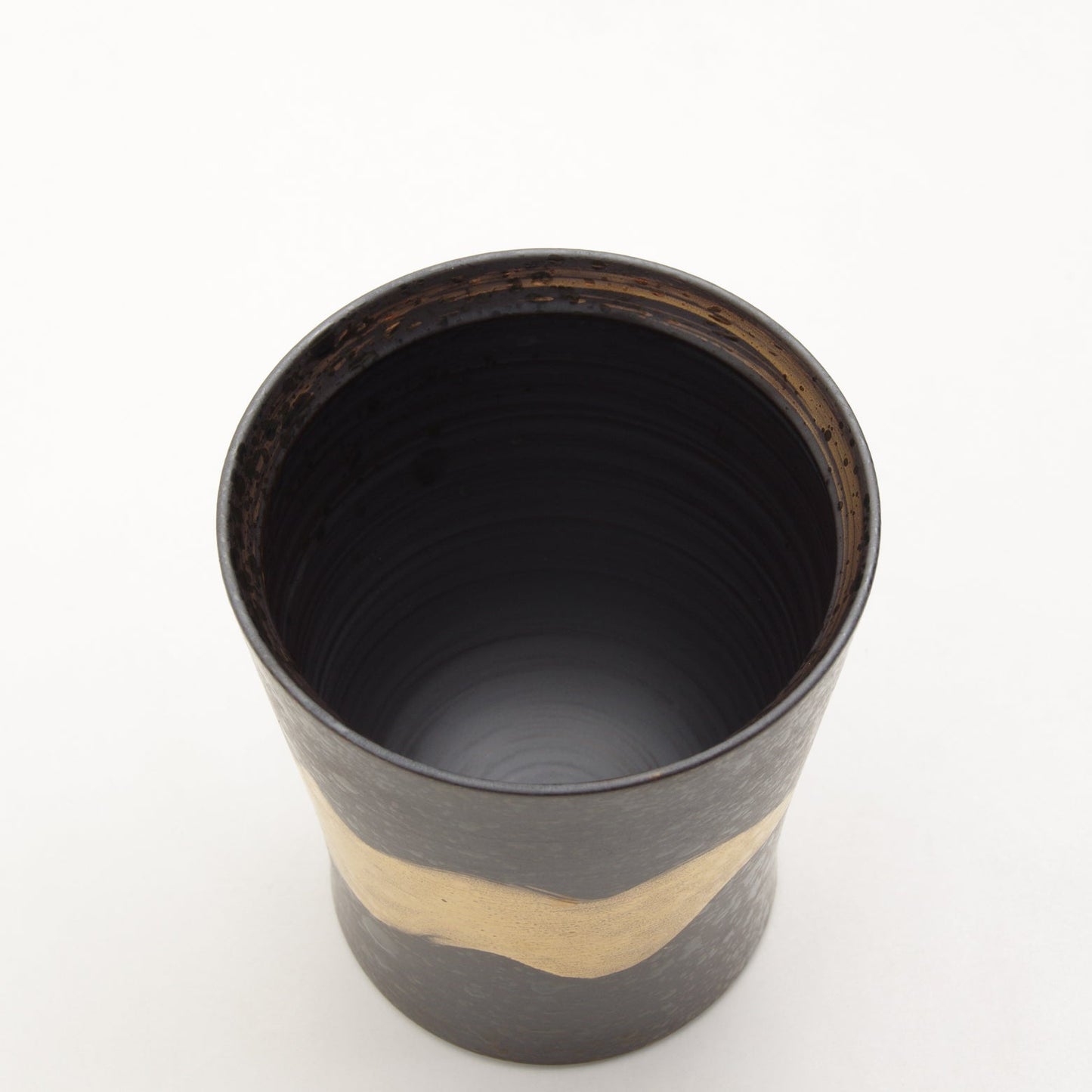 波佐見焼 ワビカップ スリム 金刷毛 フリーカップ 300ml