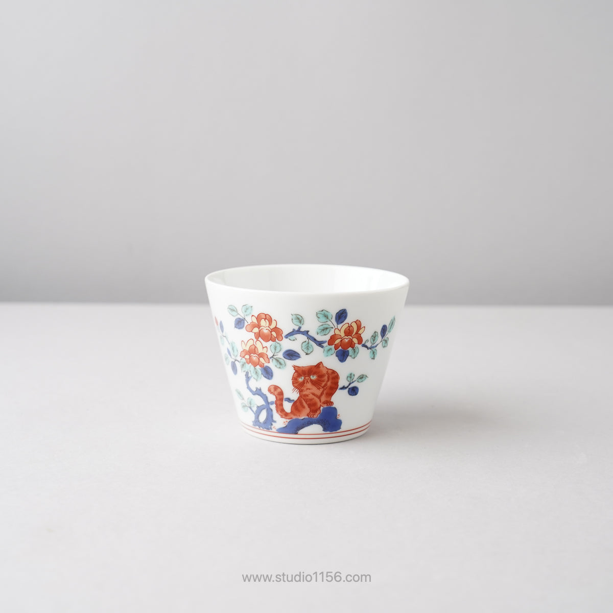 波佐見焼 BARBAR 蕎麦猪口大辞典 色絵 そばちょこ 8cm/170ml