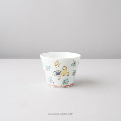 波佐見焼 BARBAR 蕎麦猪口大辞典 色絵 そばちょこ 8cm/170ml