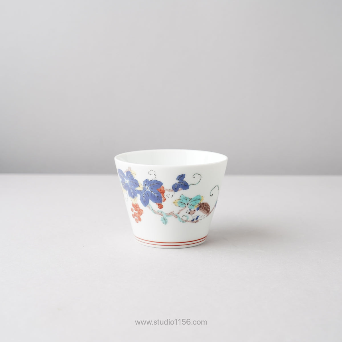 波佐見焼 BARBAR 蕎麦猪口大辞典 色絵 そばちょこ 8cm/170ml